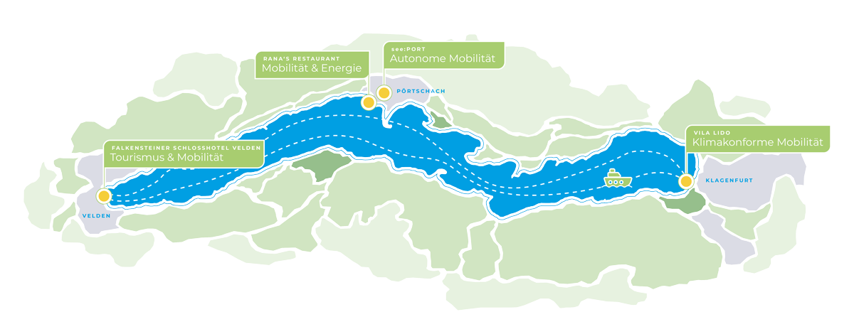 Karte Wörthersee Rundfahrt